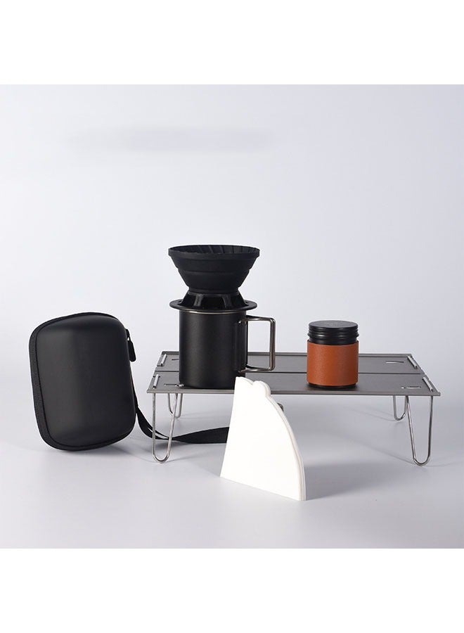 JOINOUT Travel Pour-over Coffee Set Outdoor Car Camping Portable V60 Silicone Filter Cup Pour-over Coffee Starter Combo Gift Box Set - Image 1