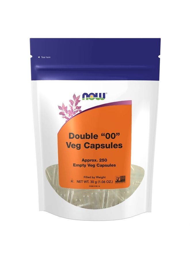 now Supplements, Empty Vegetarian Capsules, Double "00", Filled by Weight, Non-GMO Project Verified, 250 Veg Capsules - Image 1