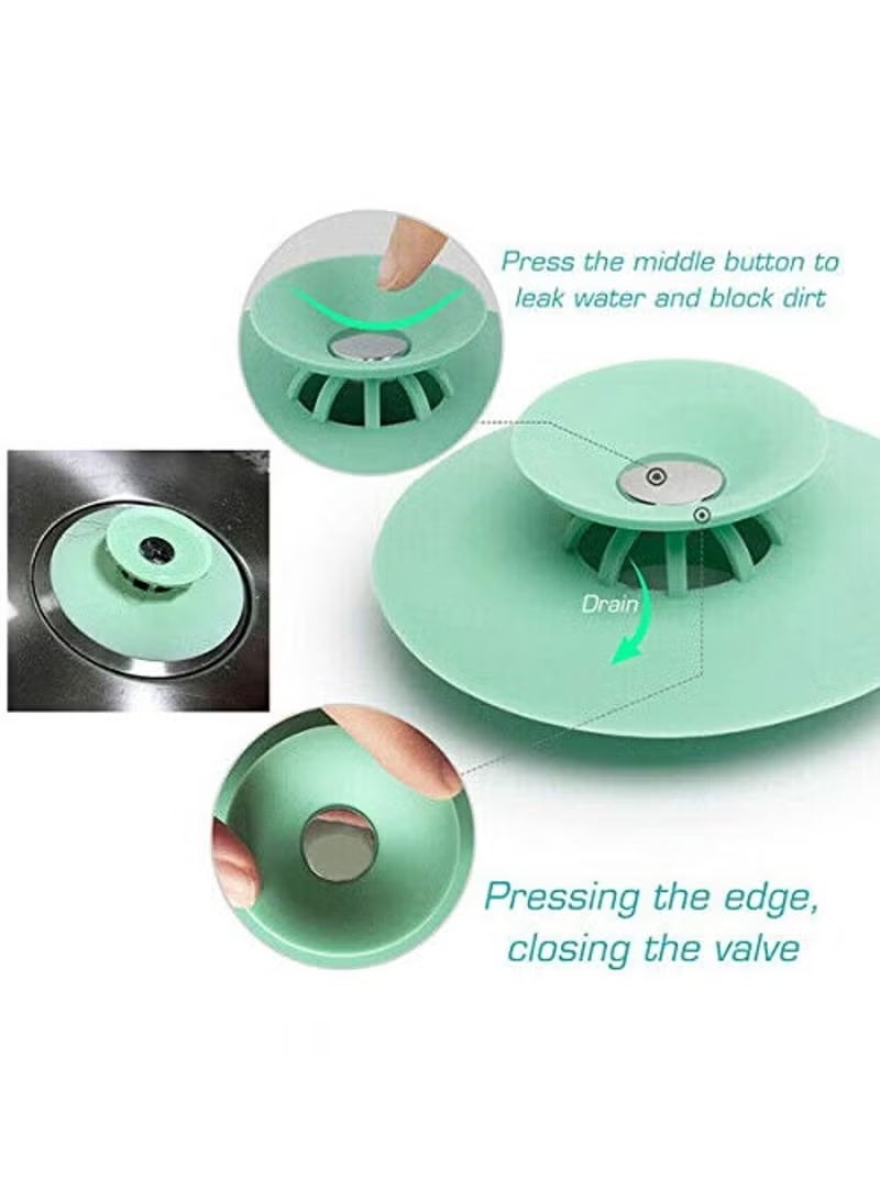 Silicone Shower Drain Stopper 5-Pack - Easy-to-Install Hair Trap & Catcher for Bathroom Bathtub and Kitchen Drains - Clean and Protect Your Drains with Bathtub Drain Strainers - Image 5