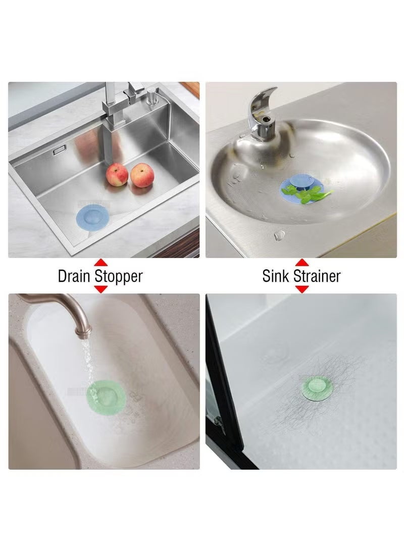Silicone Shower Drain Stopper 5-Pack - Easy-to-Install Hair Trap & Catcher for Bathroom Bathtub and Kitchen Drains - Clean and Protect Your Drains with Bathtub Drain Strainers - Image 4