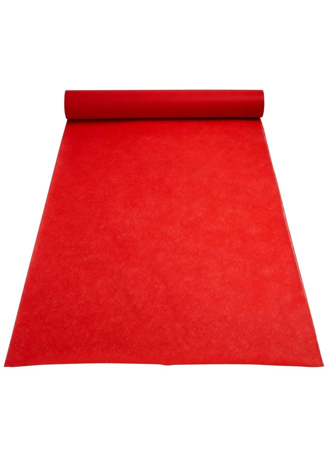 Juvale Red Carpet Runner for Party - Ceremony Entrance Decor with Red Party Carpet - Versatile Aisle Covering As Wedding Runner - Event Accent for Outdoor Decoration - 3' x 100', Polyester Low Pile - Image 1