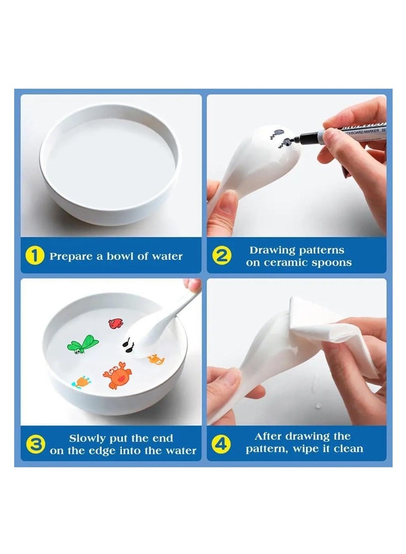 12 Pcs Magical Water Painting Pen with Spoon - Fun and Interactive Art Tools for Kids - Image 4