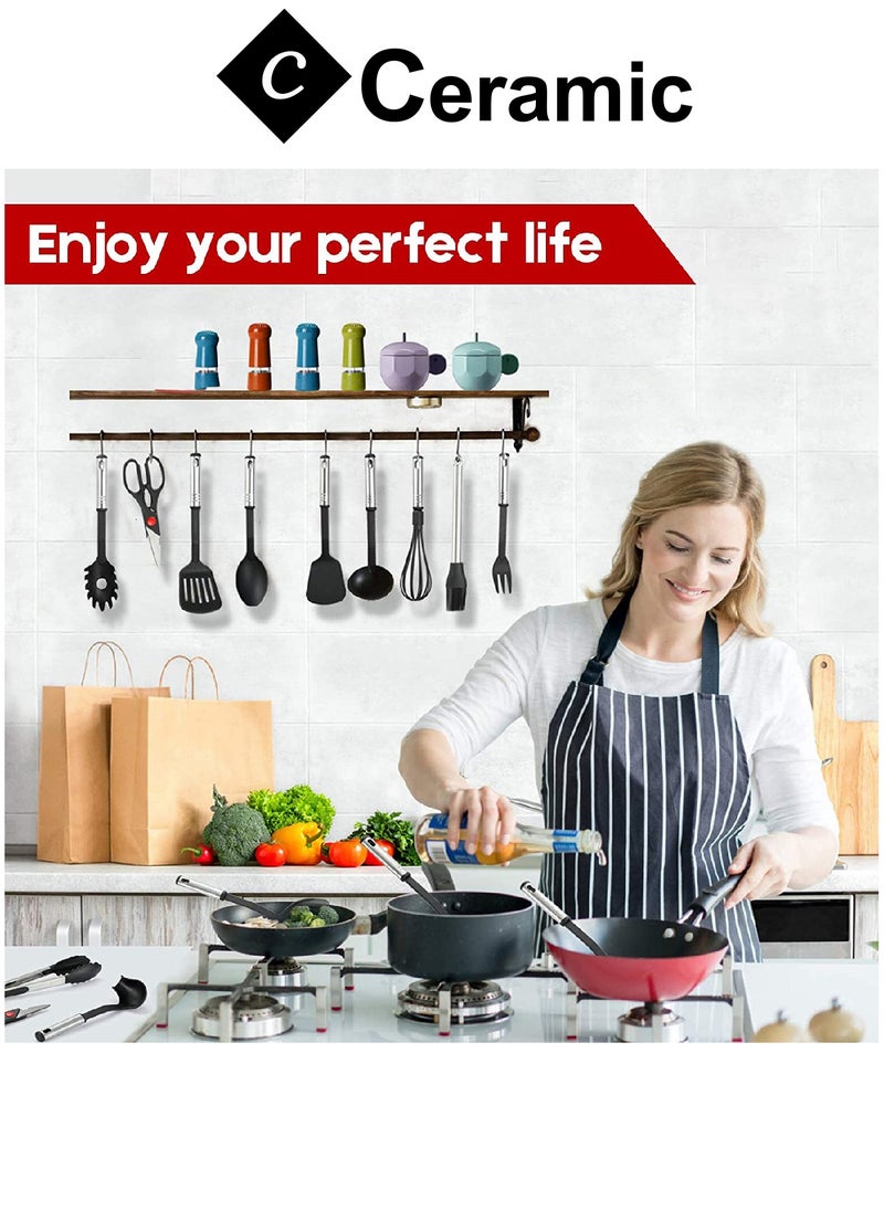CERAMIC - Cooking Utensils Set 40 Pcs Non stick Stainless Steel Handle Kitchen Sets for home And Gifts - Image 1