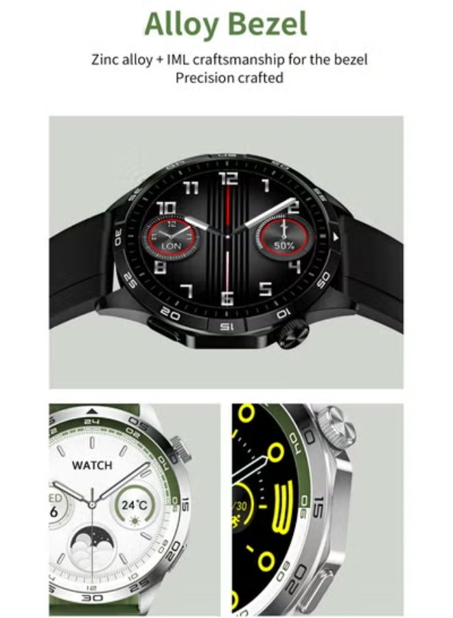 ساعة GT4 الذكية – شاشة AMOLED مقاس 1.43 بوصة مع مكالمات بلوتوث ومساعد صوتي وتتبع صحي ورياضي للرجال والنساء - Image 5