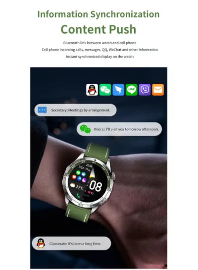 ساعة GT4 الذكية – شاشة AMOLED مقاس 1.43 بوصة مع مكالمات بلوتوث ومساعد صوتي وتتبع صحي ورياضي للرجال والنساء - Image 2