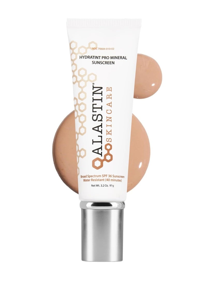 الاستنسكينكير هيدرا تينت برو واقي شمسي معدني SPF 36 (3.2 أونصة) | مرطب يومي مزدوج وظيفته بمسحوق ملون للوجه والرقبة | خالي من العطور ومقاوم للماء - Image 1