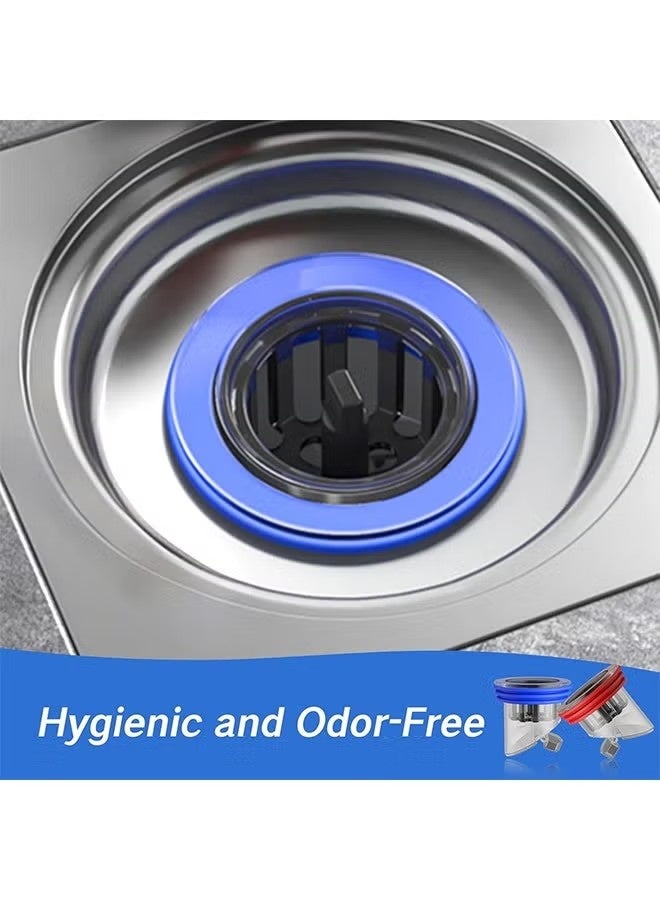 2 Pcs Odor Proof Floor Drain, Floor Drain backflow Preventer, Shower Plug, Magnetic One-Way Drain Valve, Prevent Odor Dispersion in Bathrooms, and Kitchens (1.5''-2.0'' Caliber) - Image 4