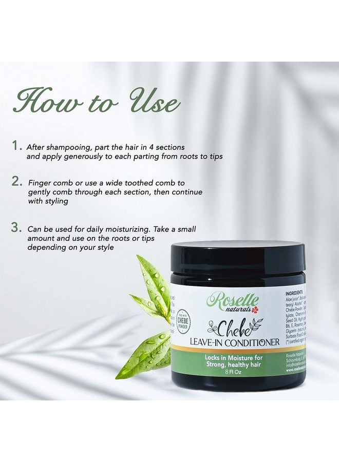 roselle NATURALS Chebe Leave In Conditioner Organic 8 Oz Chebe Deep Conditioner Hair Moisturizer Chebe Powder For Hair Growth African Chebe Oil & Rosemary Essential Oil Chebe Hair Leave In Conditioner - Image 2
