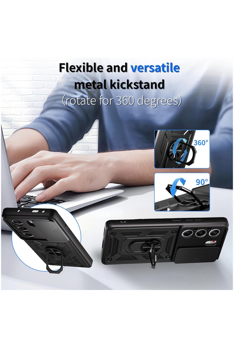 Fankalo Phone Cover for Tecno Camon 40 Pro 5G with Slide Camera Cover Drop Protective Phone Case with Magnetic Car Mount Holder - Image 5