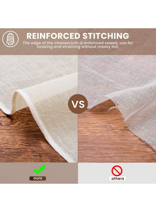 S.CENG Precut Cheesecloth, 15 x 15'' 4 Pack, Grade 100, Ultra Fine for Straining & Cooking, 100% Unbleached Cotton Cheese Cloth for Making Cheese  - Image 5