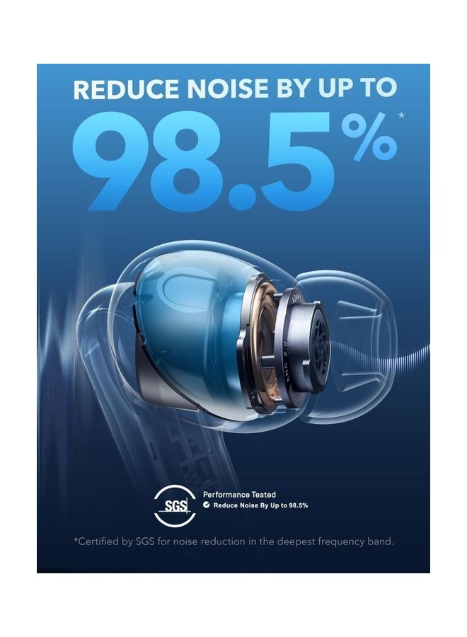 Soundcore Liberty 4 NC Earbuds, 98.5 Percent Noise Reduction, Adaptive Cancelling To Ears And Environment, Hi-Res Sound, 50H Battery, Wireless Charging, Bluetooth 5.3 White - Image 2