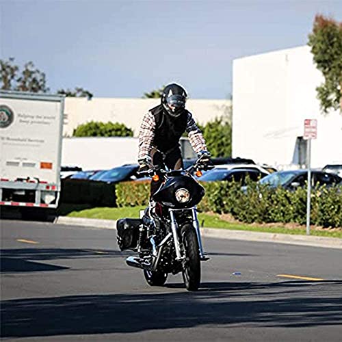 PACEWALKER بايسووكير دراجة نارية 9" زجاج أمامي سياحي رياضي أسود 5.75" زجاج أمامي للدراجة سوبر جلايد T-Sport FXDXT، FXR قصير (أسود لامع) - Image 5