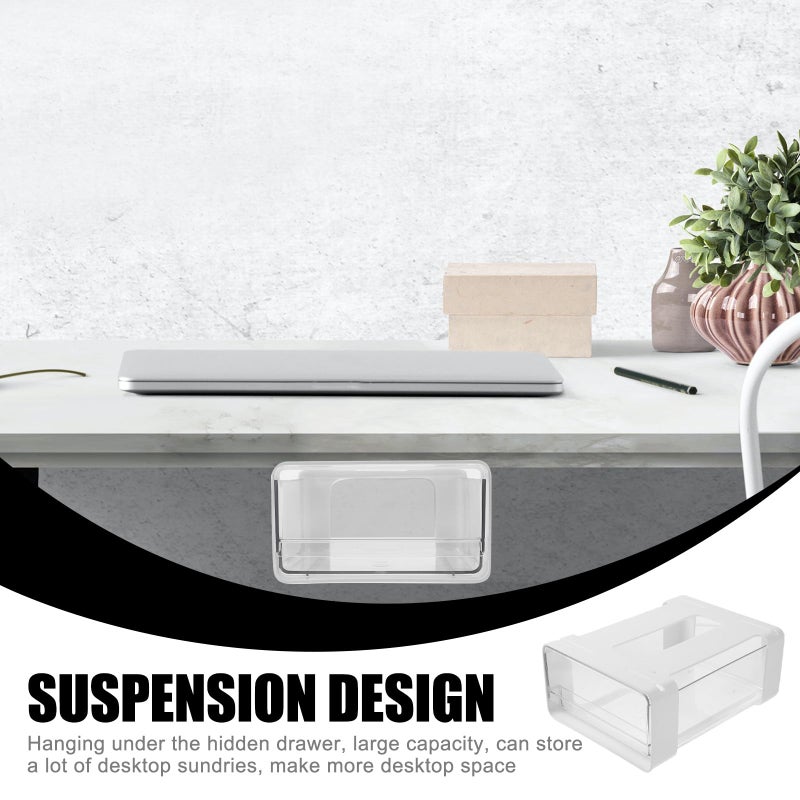 Self Adhesive White Desk Drawer Organizer For Office Stationery And Home Supplies - Image 4