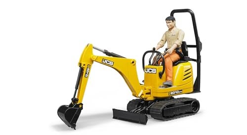 Bruder Jcb Micro Excavator 8010 Cts and Construction Worker (Colors May Vary) - Image 5