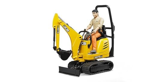 Bruder Jcb Micro Excavator 8010 Cts and Construction Worker (Colors May Vary) - Image 3