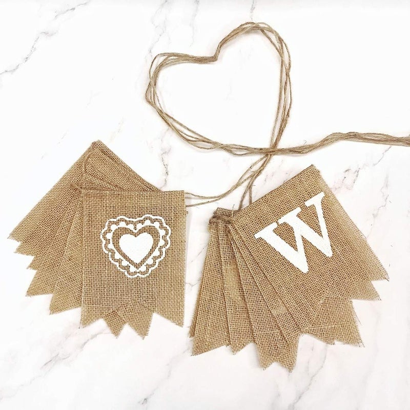 Dadam Welcome Baby Burlap Banner Flags Vintage Baby Shower Banner Rustic Baby Shower Decorations Banners and Signs - Image 3