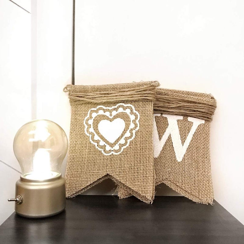 Dadam Welcome Baby Burlap Banner Flags Vintage Baby Shower Banner Rustic Baby Shower Decorations Banners and Signs - Image 5