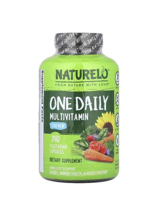 NATURELO NATURELO, One Daily Multivitamin For Men, 240 Vegetarian Capsules  - Image 1