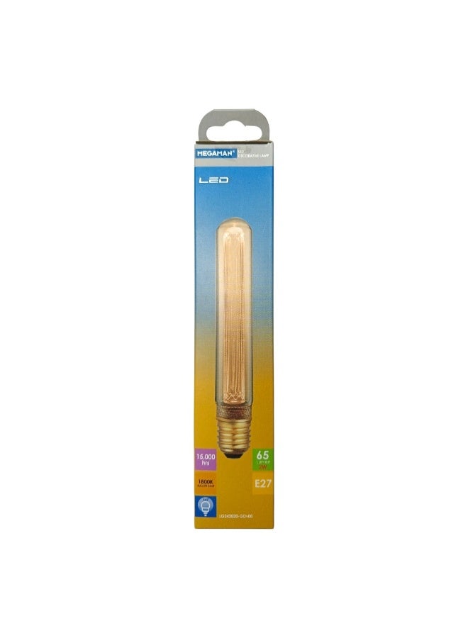 Megaman Bulb Long Edison 2W E27 T30 LG242020 GDv00 - Warm White (1800K) - Image 1