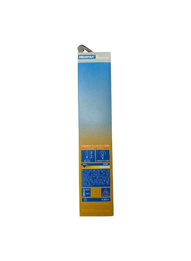 Megaman Bulb Long Edison 2W E27 T30 LG242020 GDv00 - Warm White (1800K) - Image 3