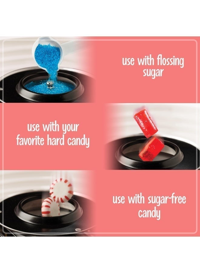 Cotton Candy Machine, Retro Cotton Candy Maker for Kids with 10 Skewers, 1 Cotton Swab & 1 Scoop, Premium Candy Floss Maker 500w, 32cm x32cm - Image 3