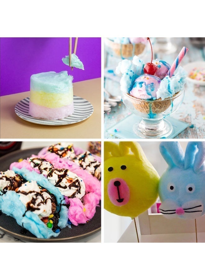 Cotton Candy Machine, Retro Cotton Candy Maker for Kids with 10 Skewers, 1 Cotton Swab & 1 Scoop, Premium Candy Floss Maker 500w, 32cm x32cm - Image 5