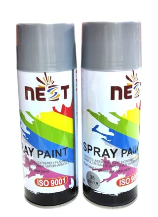"NEST SILVER Spray Paint - 400ml, Multipurpose, Fast Drying, High Gloss Finish - pzsku/Z1C89CEA5D360DF059AF9Z/45/1746224679/7d23c252-47dc-44f8-92dd-dfdd6a8350c0