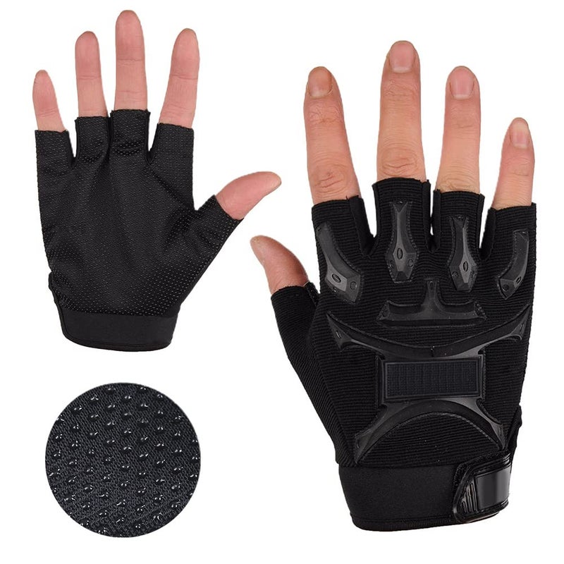 MagiDeal Children Half Finger Fingerless Short Gloves Mitt Mitten for Cycling MTB Exercise Skate Skateboard Roller Skating - Image 4