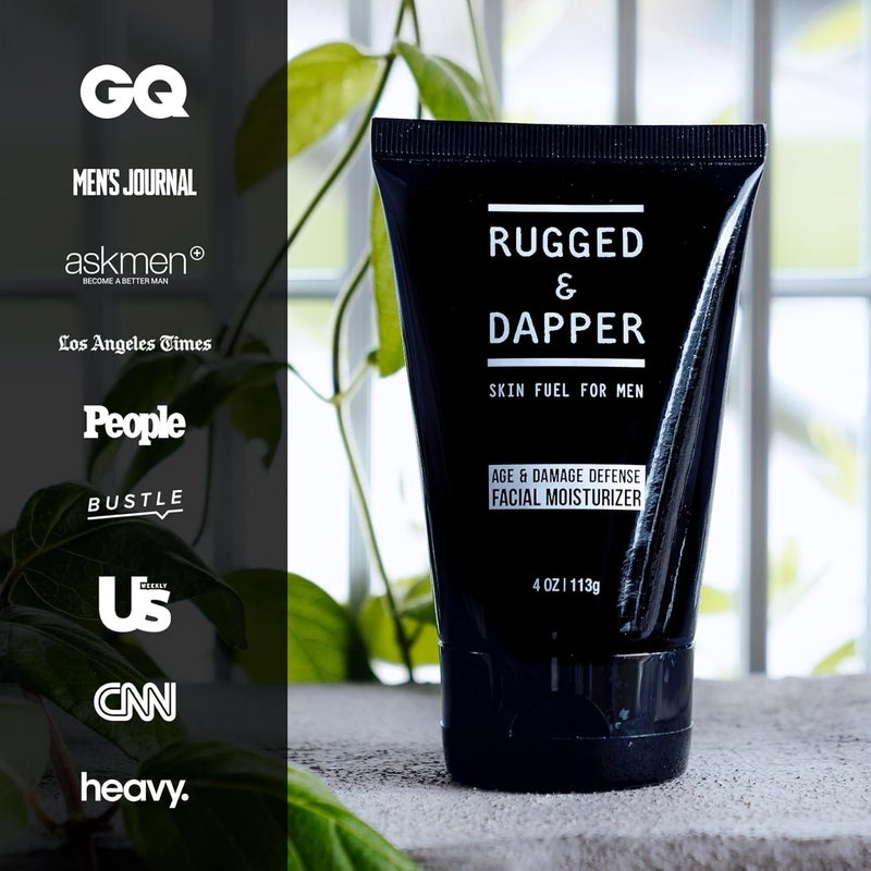 RUGGED & DAPPER - Age Defense Face Moisturizer for Men | 4oz | Hydrating Mens Face Lotion | Unscented + Anti- Aging Formula for Clear Skin | Natural Ingredients | Made in USA - Image 5