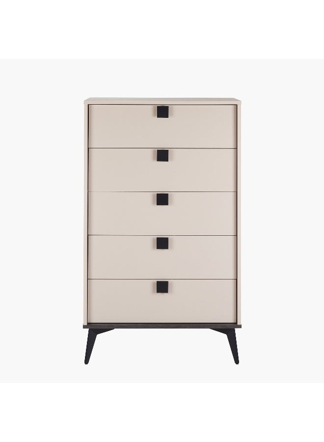 Home Box Orion Ray 5-Drawer Chest in Beige - Image 2