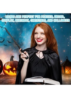 Jerify Jerify 10 Pieces Light up Wizard Wands Sound Illuminating Toy Wand 14.6 Inch Witch Wand for Kids Halloween Birthday Gifts Cosplay Party Costume Accessories (Black)  - Image 2
