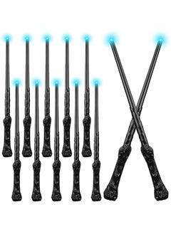 Jerify Jerify 10 Pieces Light up Wizard Wands Sound Illuminating Toy Wand 14.6 Inch Witch Wand for Kids Halloween Birthday Gifts Cosplay Party Costume Accessories (Black)  - Image 1