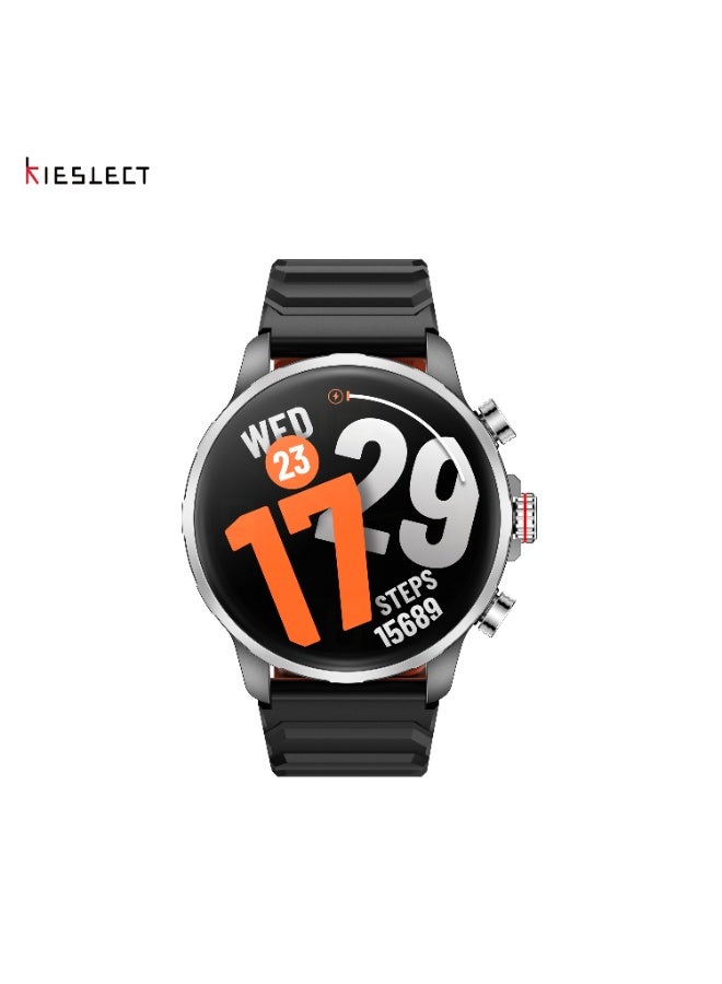 كيسلكت ساعة KR3 الذكية - شاشة AMOLED مقاس 1.5 بوصة، نظام تحديد المواقع العالمي (GPS) ثنائي النطاق، 178 وضعًا رياضيًا، بطارية تدوم 13 يومًا - Image 1