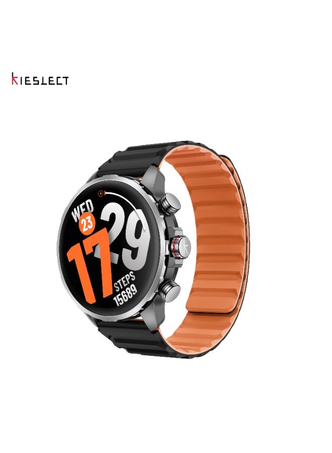 كيسلكت ساعة KR3 الذكية - شاشة AMOLED مقاس 1.5 بوصة، نظام تحديد المواقع العالمي (GPS) ثنائي النطاق، 178 وضعًا رياضيًا، بطارية تدوم 13 يومًا - Image 2