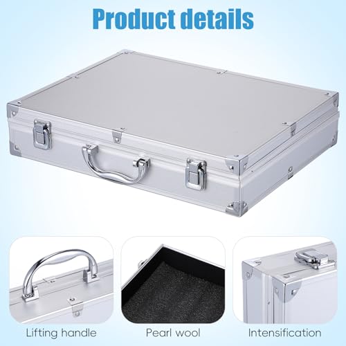 ERINGOGO Aluminum Briefcase - 11 Inch Hard Laptop Briefcases with Lock, Multifunctional Attache Case - Image 4