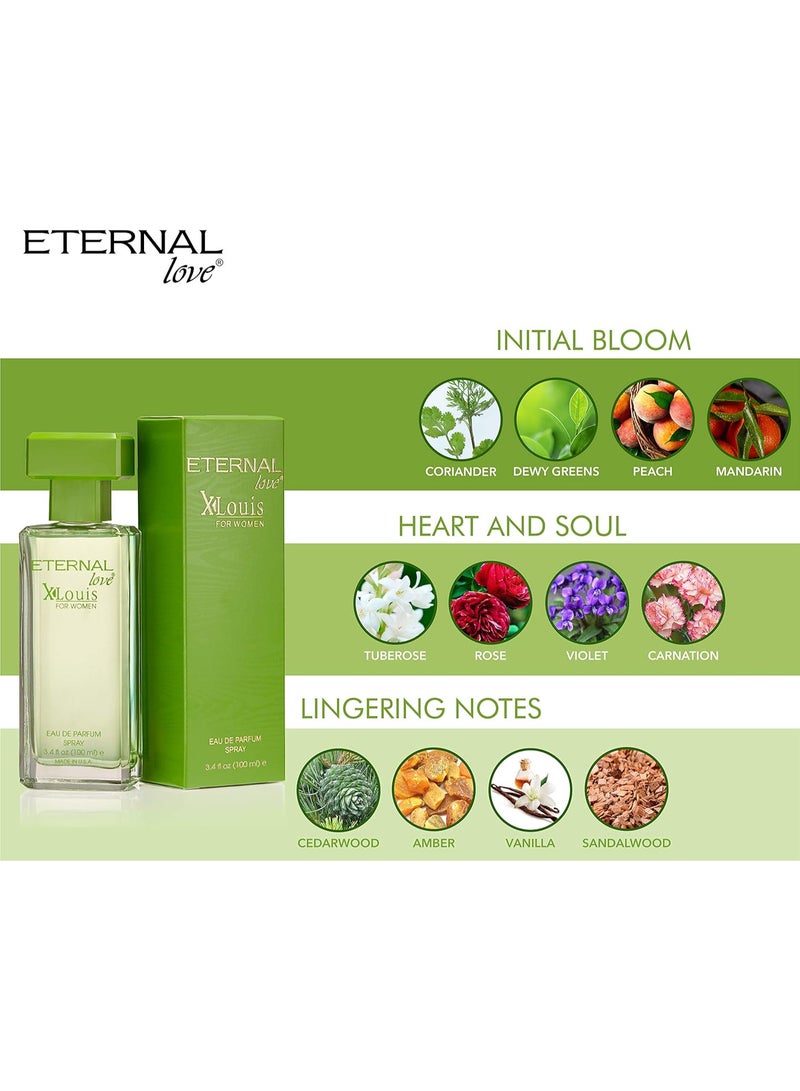 Eternal Love X'Louis Fresh Eau De Women's Perfume Spray, 100Ml - Image 3