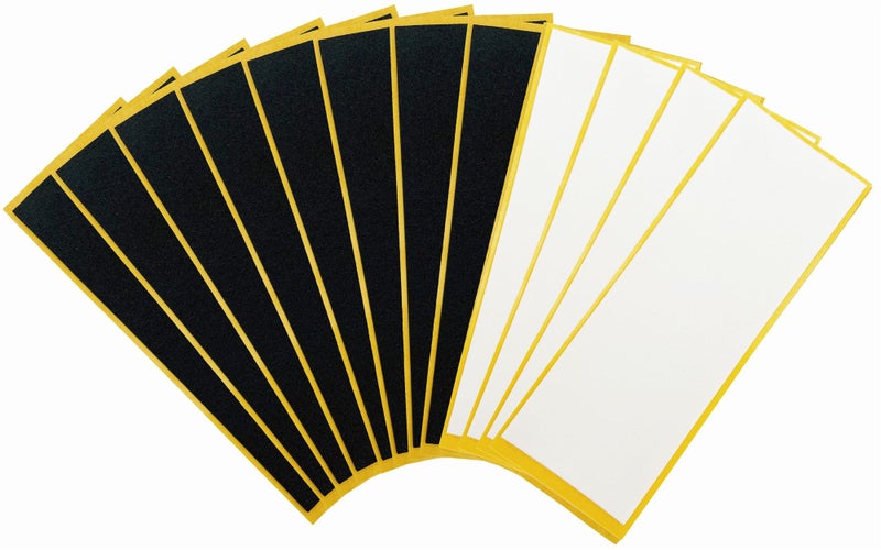 RACOFSB Fingerboard Foam Grip Tape, Finger Skateboard Griptape 40mmX110mm (8pcs Black 4pcs White) - Image 1