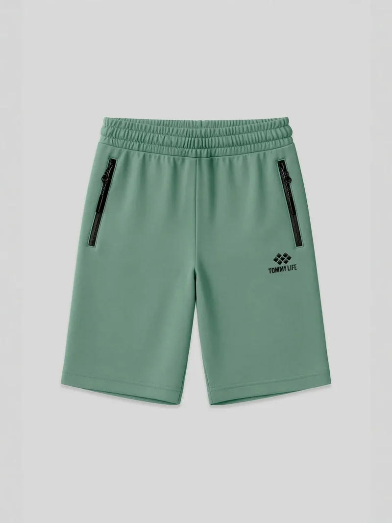تومي لايف TOMMY Men's Regular-fit Knit Sweat Shorts