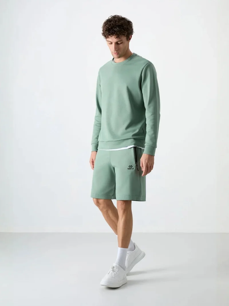 تومي لايف TOMMY Men's Regular-fit Knit Sweat Shorts