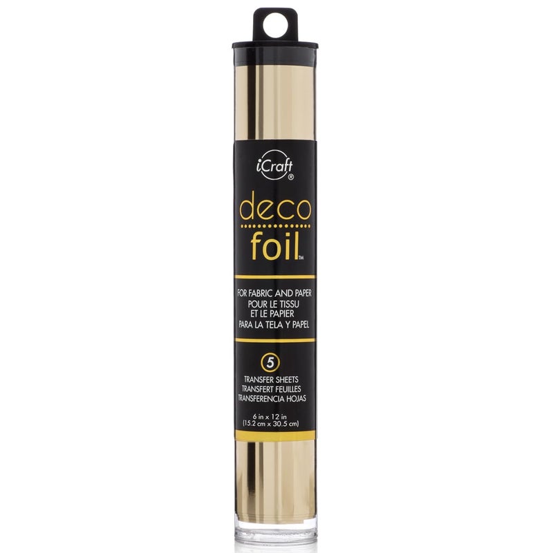 أوراق نقل iCraft Deco Foil 5 بحجم 6 × 12 شامبانيا