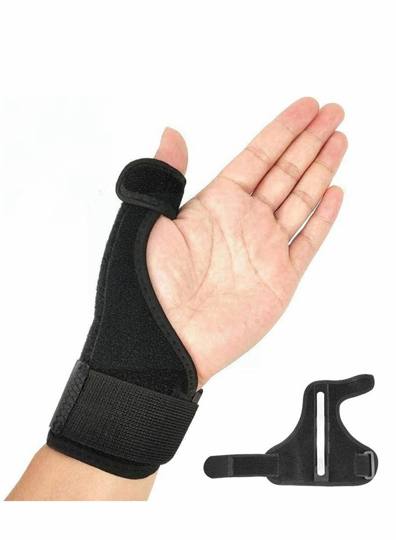 Excefore Sports Thumb Brace Protector, Fits Men and Women Left and Right Hand, Splint Support Wrap, Wrist Stabilizer for Carpal Tunnel, Sprains, and Trigger Pain Relief (Black, 1 Pair) - Image 1