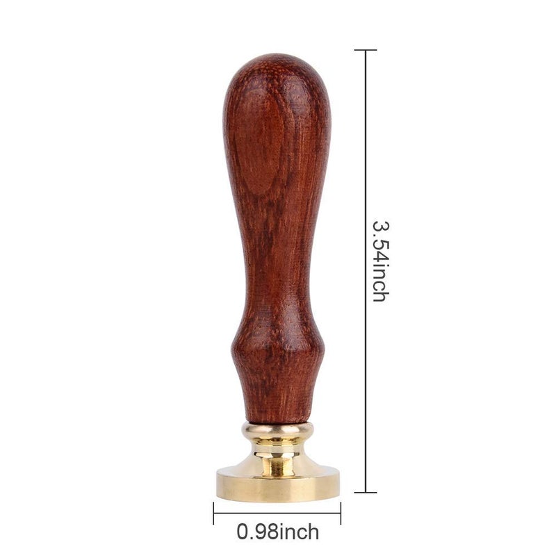 Winnsty Rose Wax Seal Stamp, Copper & Rosewood, 1 Inch, Removable, Classic Initial Stamp for Envelopes, Invitations, Wine Packages & More - Image 4