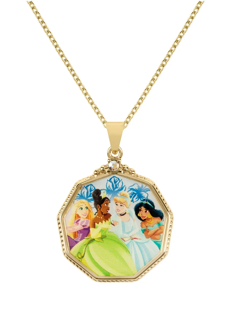 Disney Princess Gold Coloured Picture Pendant Necklace CF01156YRCL-Q