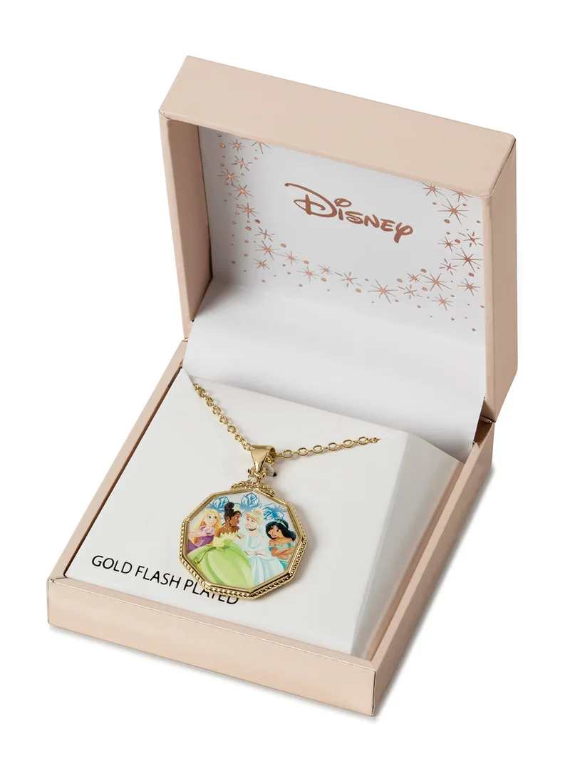Disney Princess Gold Coloured Picture Pendant Necklace CF01156YRCL-Q
