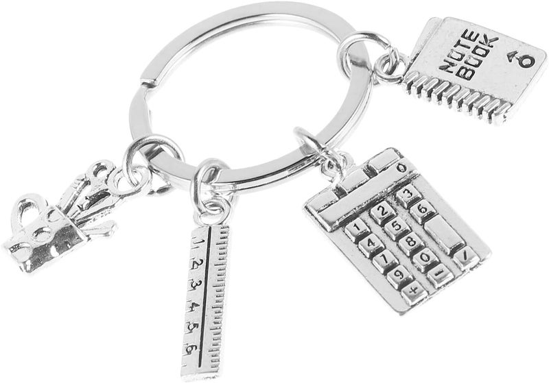 Math Calculator Notebook Keychain for Teachers and Students, Accounting Key Fob with Bag Pendant Charm, Back to School Math Lover Accessories - Image 1