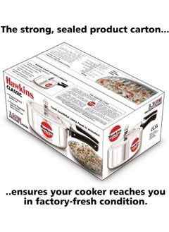 Hawkins 3.5 Liters Classic Aluminium Pressure Cooker,With Inner Lid,Silver  - Image 4