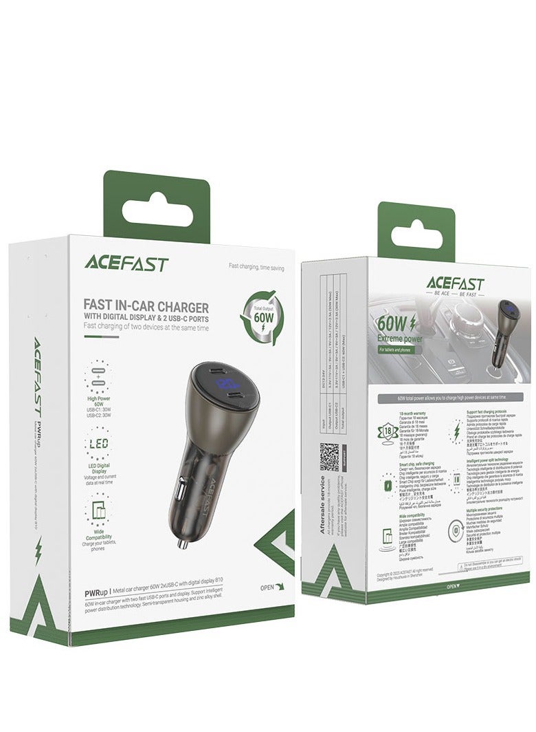 ACEFAST  Fast Charge Car Charger B10 60W (2xUSB-C) - Image 5