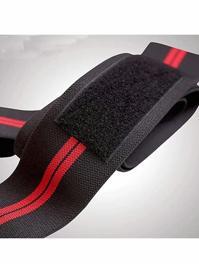 AOLIKES 1 Pcs Elastic Fitness Knee Straps, Knee Brace Compression Bandage Wraps Pain Relief Straps Support Wraps Sleeve for Men Women Cross Training,Gym Workout,Fitness & Powerlifting  - Image 4