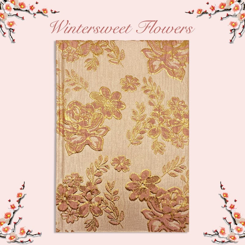 ipoul Hardcover Journal, Flower Notebook, A5, 6x8, Lined Pages, Lay-flat, Beautiful Journal for Women, Journal for Writing, Personal Notebook, Self Care Journal, Plum Blossom, Pink, Wintersweet - Image 3