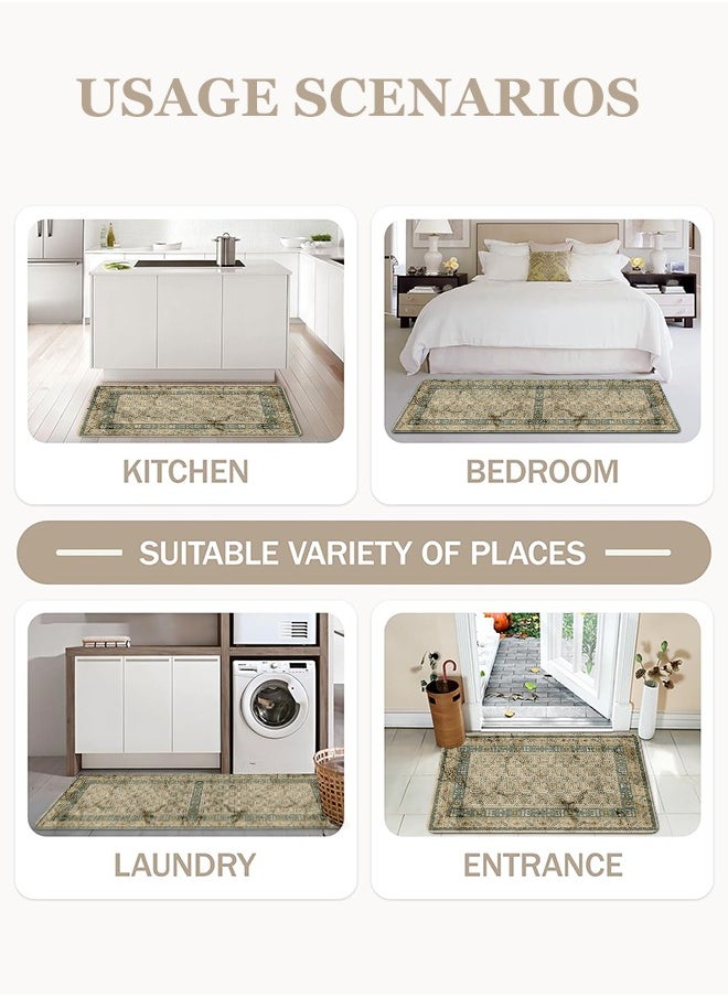 Generic 2 PCS Kitchen Floor Mats Rugs Set, Cushion Floor Carpet, Waterproof, Oil Resistant and Anti-Fatigue PU Standing Mat for Kitchen, Floor, Office, Sink, Laundry 45*75CM+45*120CM  - Image 5